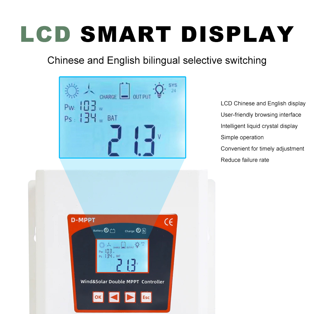 HECR Series Wind-Solar Hybrid Charge Controller Dual MPPT 3000W (4)