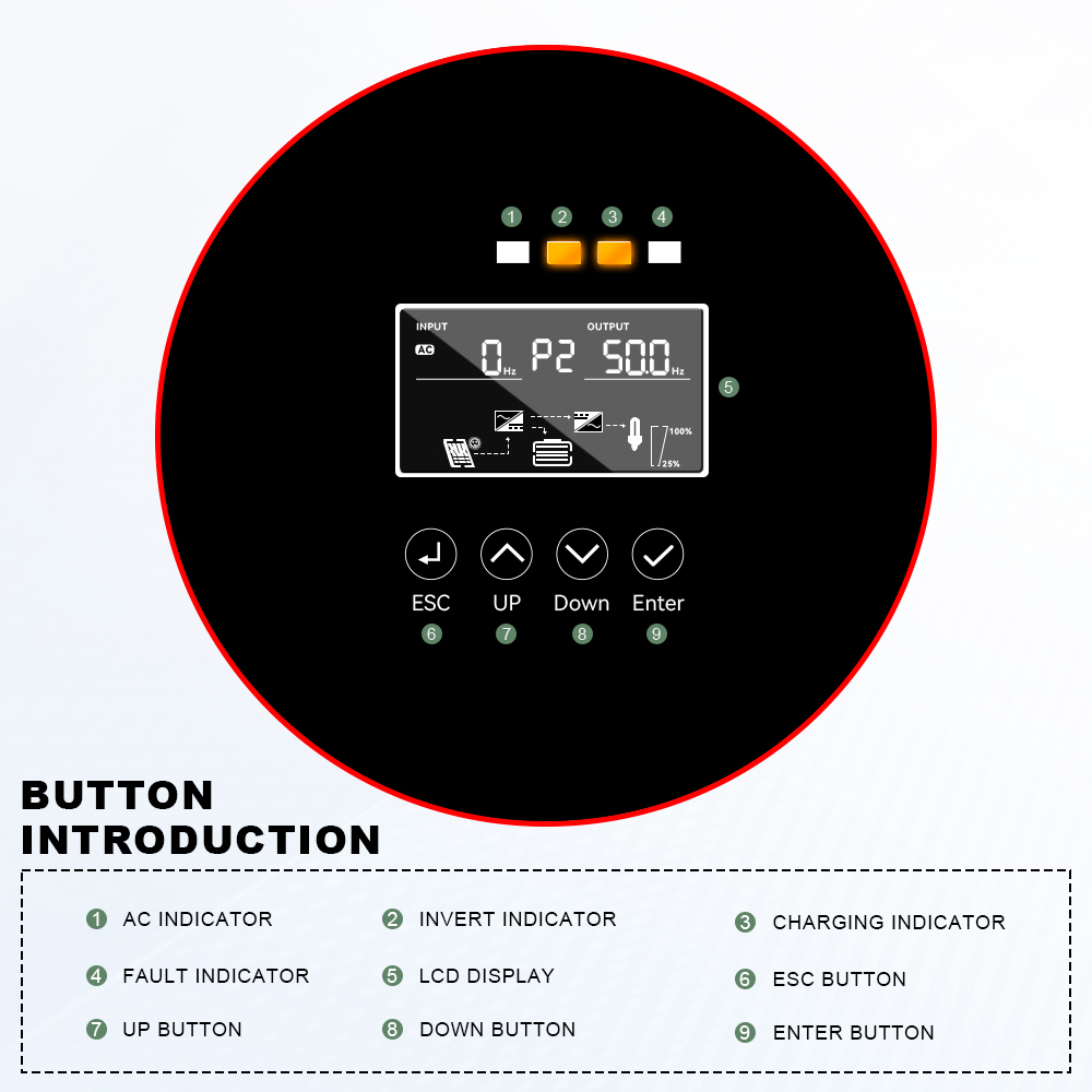 DFHY Series All-In-One Hybrid Solar Energy Storage Inverter With Mppt & Ups Function 3.6KW (9)