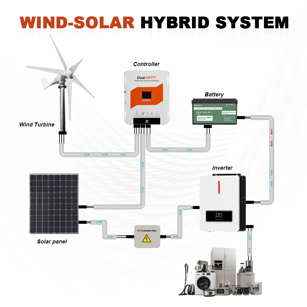 DH Series Dual MPPT Wind-Solar Hybrid Controller 3000W (2)