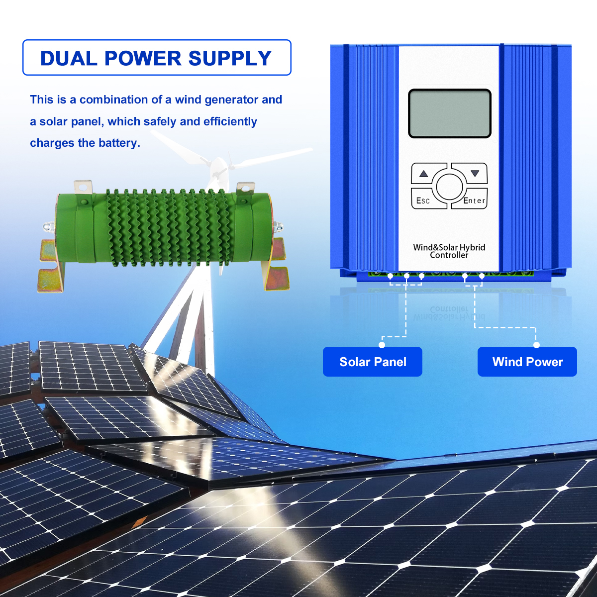 MAX Series Wind-Solar Hybrid MPPT Controller 2000W (4)