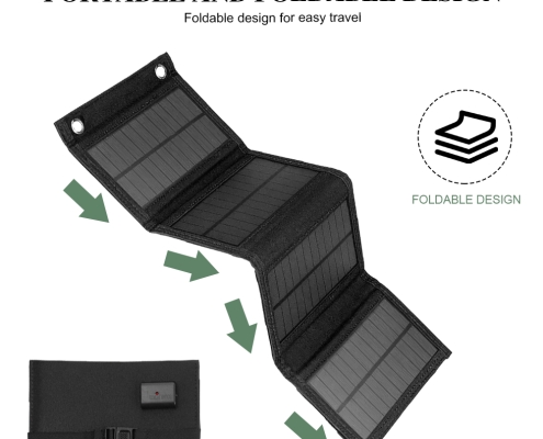 SMARAAD 40W 4-Fold Portable Solar Panel Black (11)