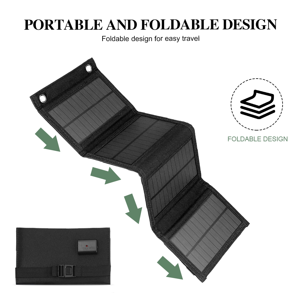 SMARAAD 40W 4-Fold Portable Solar Panel Black (11)
