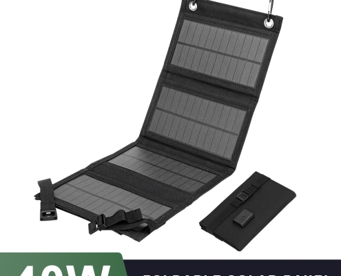SMARAAD 40W 4-Fold Portable Solar Panel Black (6)