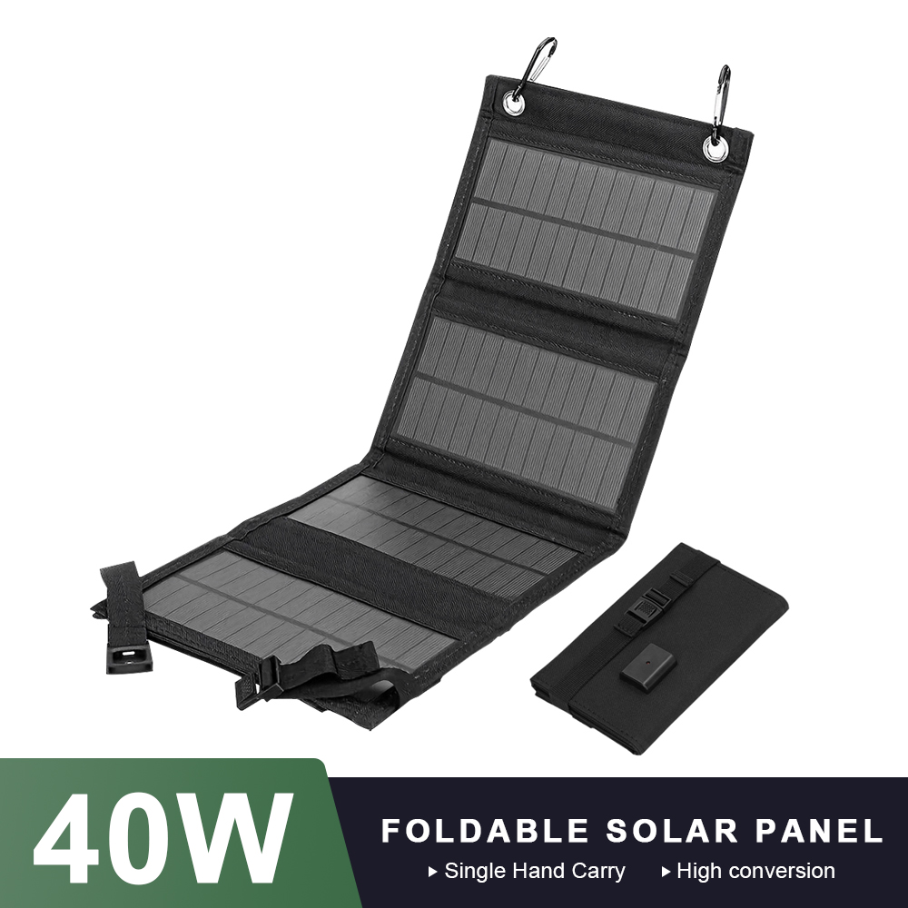 SMARAAD 40W 4-Fold Portable Solar Panel Black (6)
