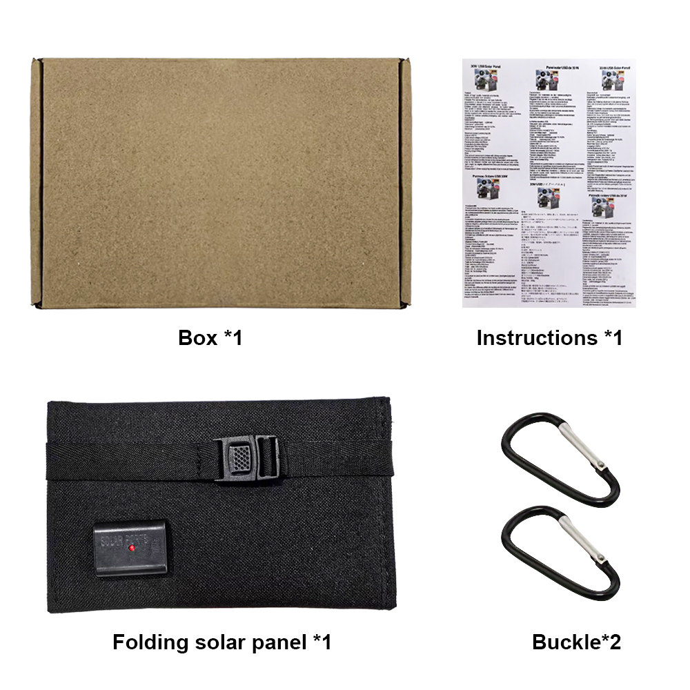 SMARAAD 40W 4-Fold Portable Solar Panel Black (9)