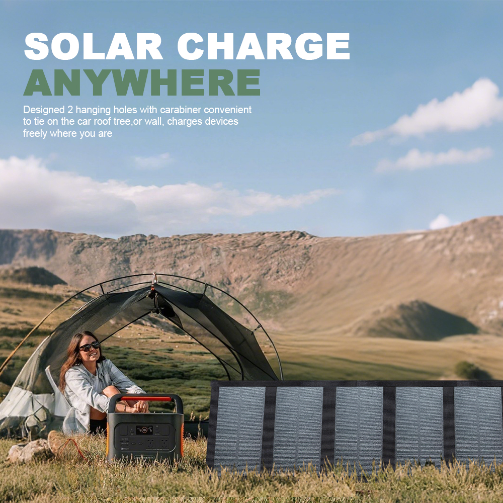 SMARAAD 50W 5-Fold Portable Solar Panel Black (1)