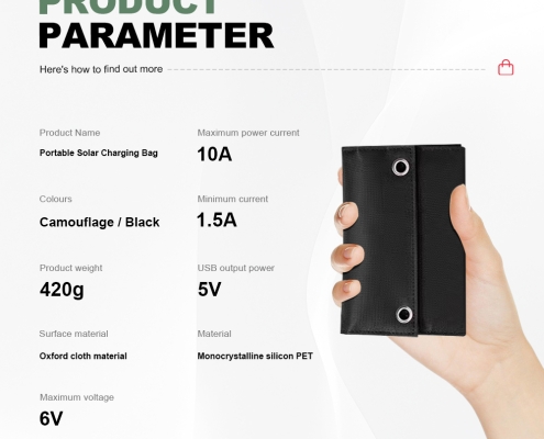 SMARAAD 50W 5-Fold Portable Solar Panel Black (11)