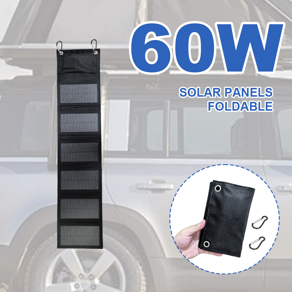 SMARAAD 60W 6-Fold Portable Solar Panel Black (2)