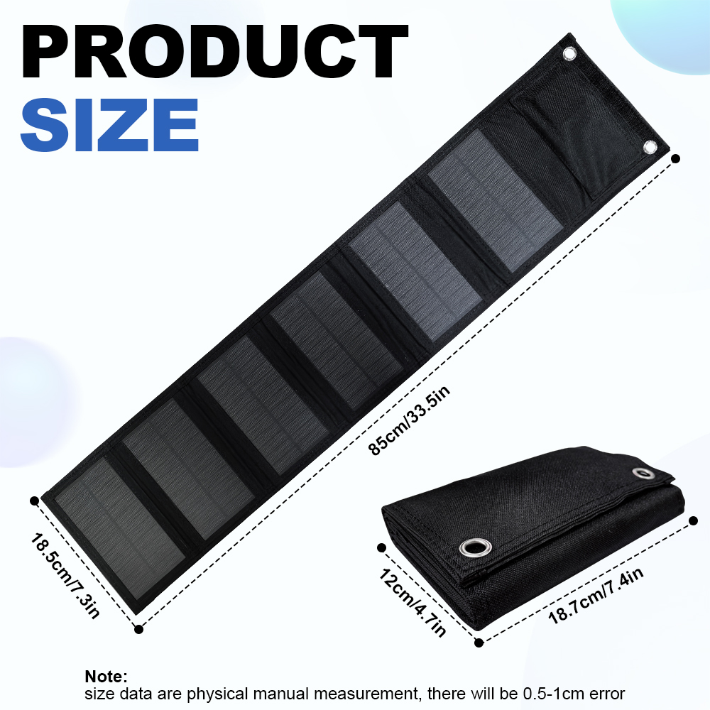 SMARAAD 60W 6-Fold Portable Solar Panel Black (3)