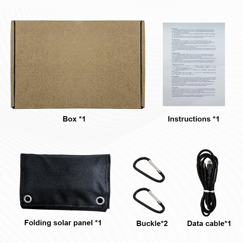 SMARAAD 60W 6-Fold Portable Solar Panel Black (4)