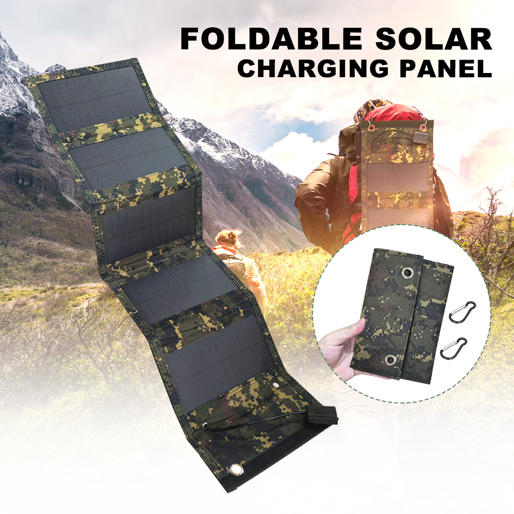 The 50W 5-Fold Portable Solar Panel is your ideal outdoor power companion, combining high-efficiency monocrystalline solar cells with a compact 5-fold design. Available in classic black and tactic ( (12)